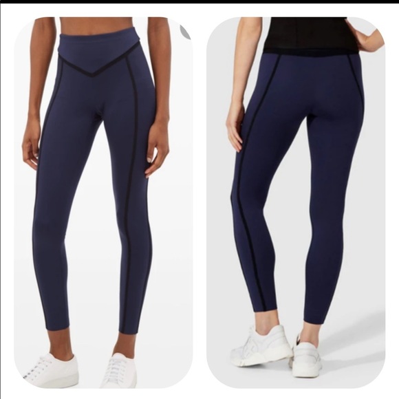 E. Leoty Corset Leggings Navy Black - Picture 1 of 10